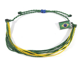 Friendship bracelet Brazil flag