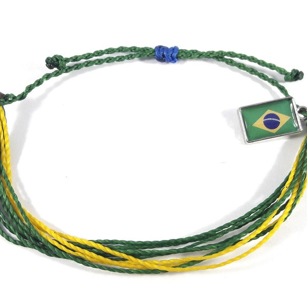 Friendship bracelet Brazil flag