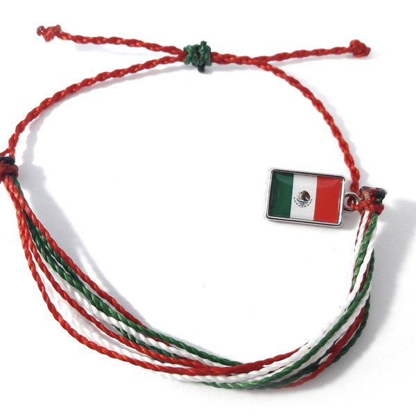 Friendship bracelet Mexico flag