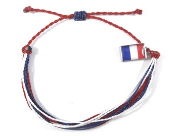 Friendship bracelet France flag