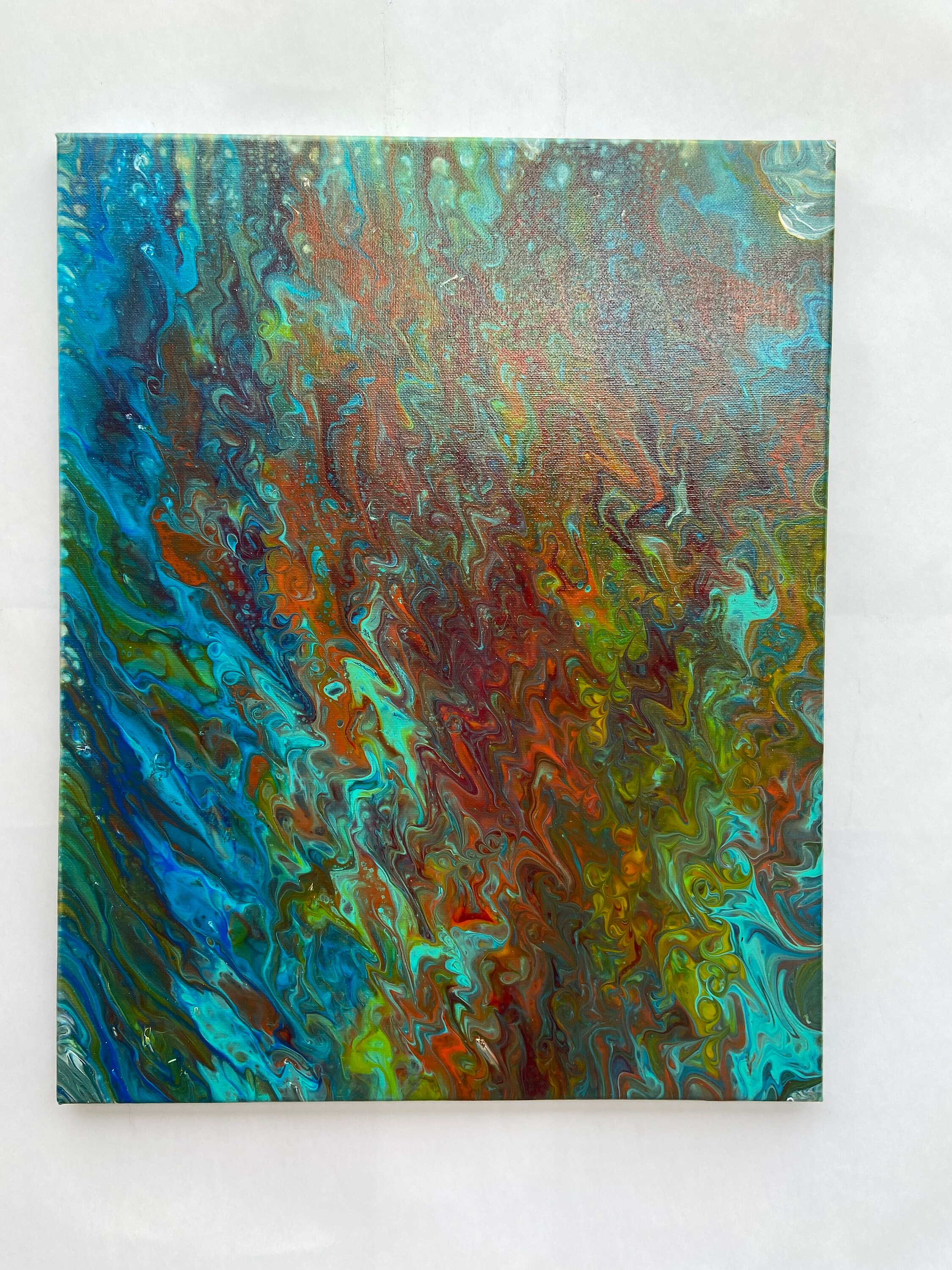 Peinture sur Toile La Géode Lumineuse Fait Main