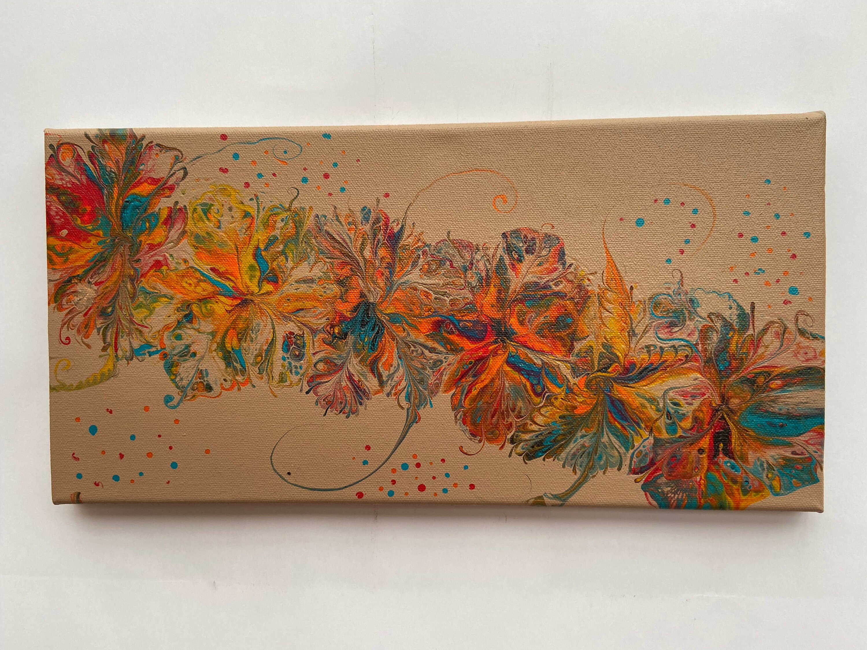 Peinture sur Toile Fleurs de Nacre