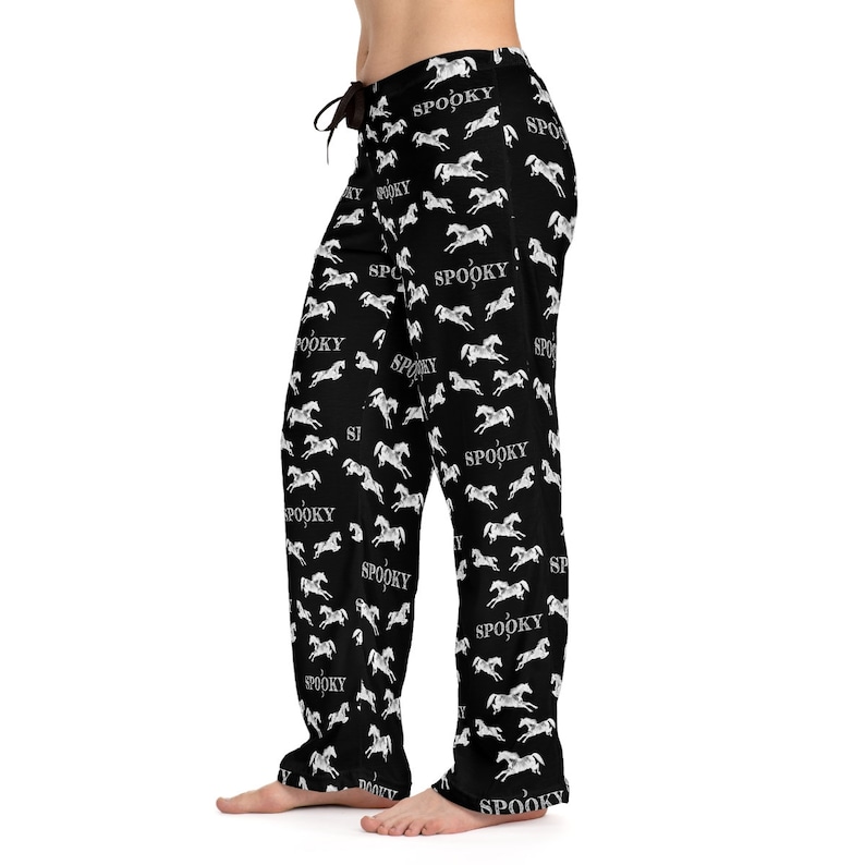 Spooky Horse Halloween Pajama Pants Girls Sleeping Pants Equine Gift