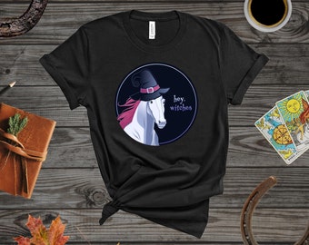Halloween Hey Witches Horse T-Shirt | Halloween Horse | Halloween T-Shirt | Horse Mom | Horse Lover | Equine | Horseback Riding | Horse Girl