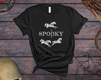 Halloween Spooky Horse T-Shirt | Halloween Horse | Halloween T-Shirt | Horse Mom | Horse Lover | Equine | Horseback Riding | Horse Girl