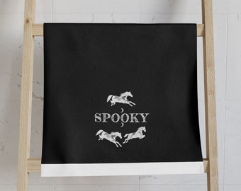 Griezelige Halloween paard handdoek | Halloween keuken- of badkamerdecor | Decor van het huis van het paard | Paardenmama | Paardrijden | Western stijl