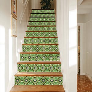 Geo Burst Pattern,stair Riser Stickers,peel and Stick Stair Riser,vinyl ...