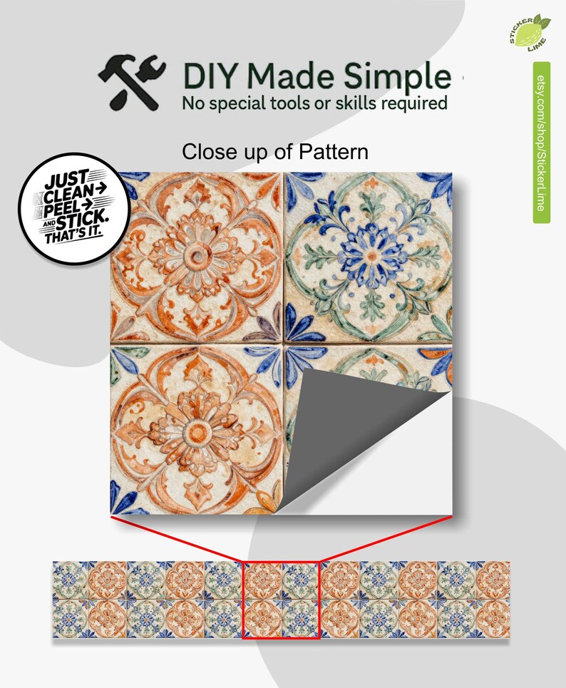 Mosaic Tile Riser Terracotta Mediterranean Tile Mosaic Pattern,stair Riser Stickers,peel ...