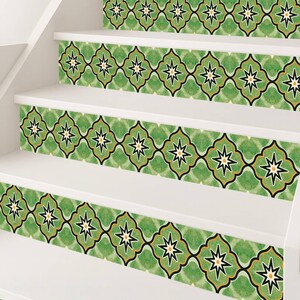 Geo Burst Pattern,stair Riser Stickers,peel and Stick Stair Riser,vinyl ...