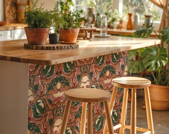 Xanthic Marbled Endpaper Pattern,Pattern Stickers,Peel & Stick Vinyl,Kitchen Bathroom Backsplash,DIY Decor - PACK OF 12