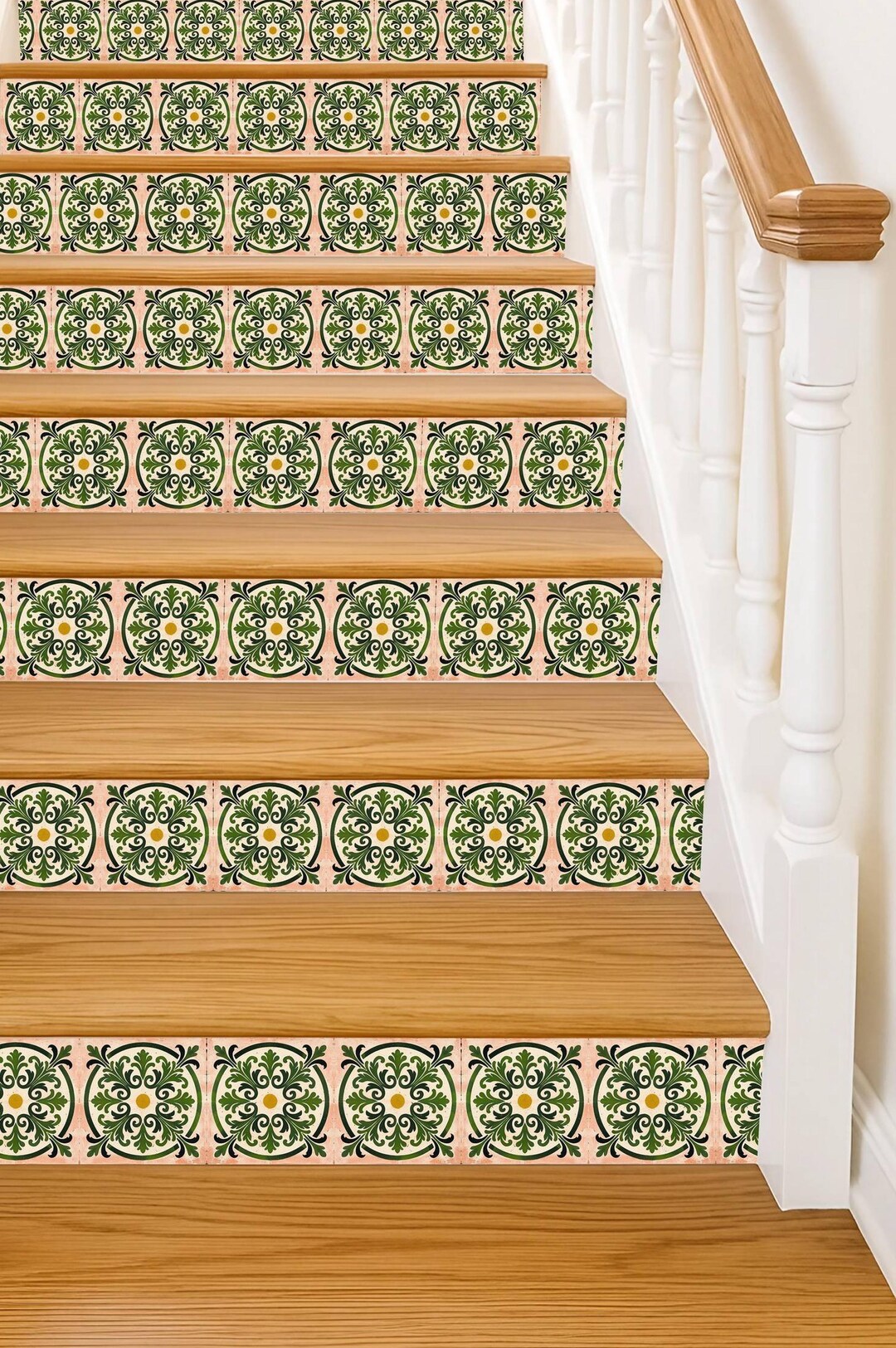 Rococo Acanthus Pattern,stair Riser Stickers,peel and Stick Stair Riser ...
