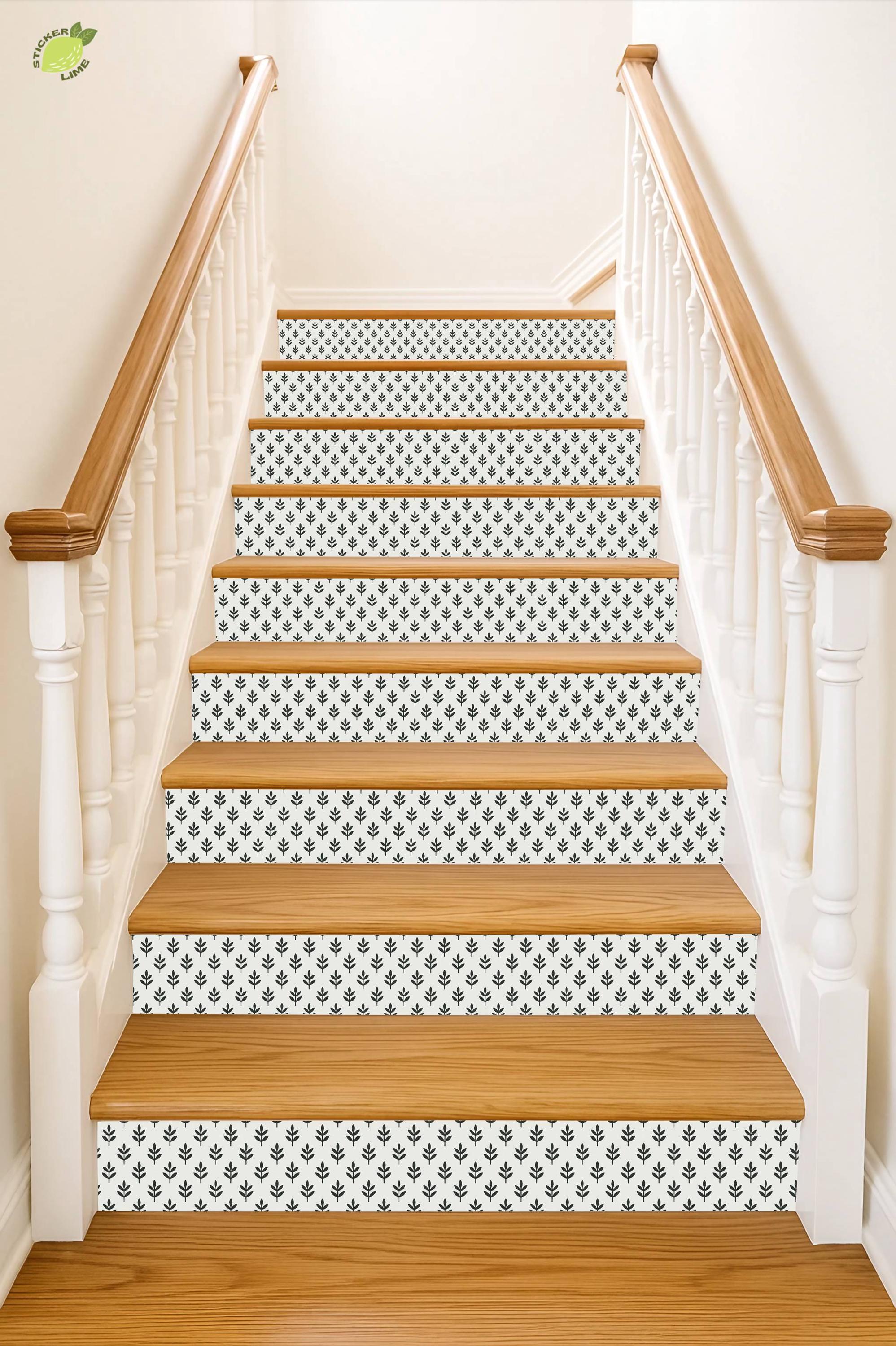 Little Trees Pattern, Stair Riser Stickers – Peel & Stick Vinyl Strips ...
