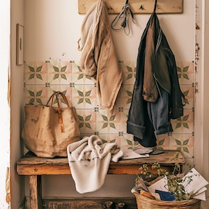 Pegatinas de azulejos con diseño de estrella bohemia, autoadhesivas, para salpicadero de cocina y baño, extraíbles, vinilos decorativos DIY para inquilinos (paquete de 12) imagen 7