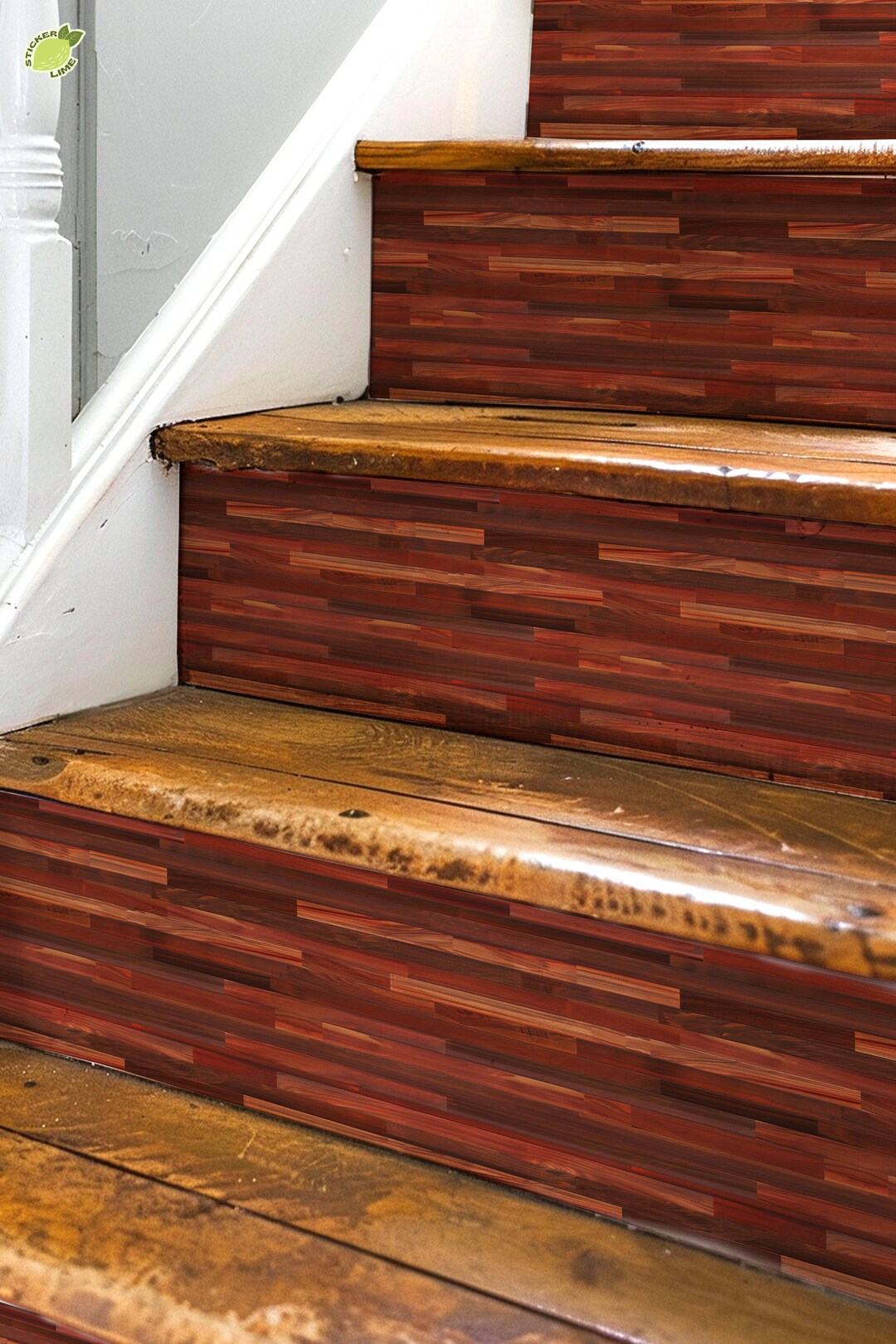 Brazilian Cherry Pattern,stair Riser Stickers,peel and Stick Stair ...