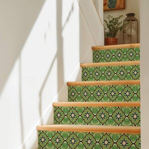 Geo Burst Pattern,stair Riser Stickers,peel and Stick Stair Riser,vinyl ...