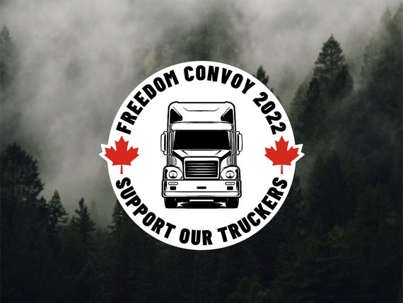 Freedom Trucker Convoy 2022 Vinyl Decal Sticker Support Mandate Freedom Driver