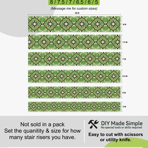 Geo Burst Pattern,stair Riser Stickers,peel and Stick Stair Riser,vinyl ...