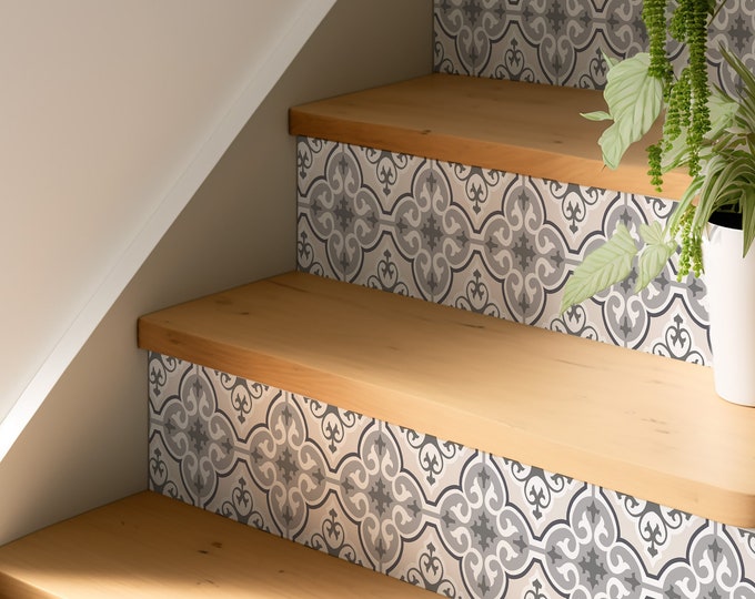 Classic Japanese Waves Pattern Peel and Stick Stair Riser - Etsy