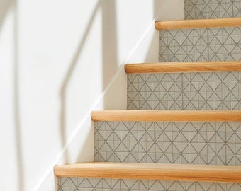 Motivo minimalista a griglia geometrica triangolare, adesivo per piastrelle autoadesivo, ideale per paraschizzi di cucina e bagno, decalcomanie rimovibili.