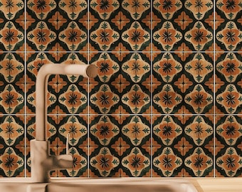Amalfi Pattern,Peel & Stick Tile Sticker,Kitchen Bathroom Backsplash,Removable Decals,DIY Vinyl Renters decor - PACK OF 12