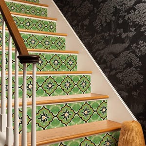 Geo Burst Pattern,stair Riser Stickers,peel and Stick Stair Riser,vinyl ...