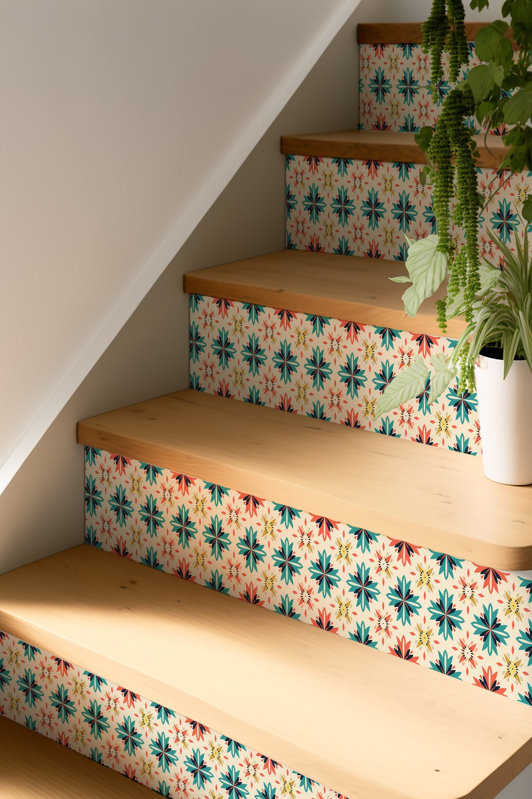 Bohemian Star,peel and Stick Stair Riser, Vinyl Strip Self Adhesive ...
