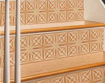 Terra Glow Pattern,Vinyl-Streifen selbstklebend,Vinyl-Streifen,Aufkleber an der Treppe, Abnehmbares DIY-Dekor