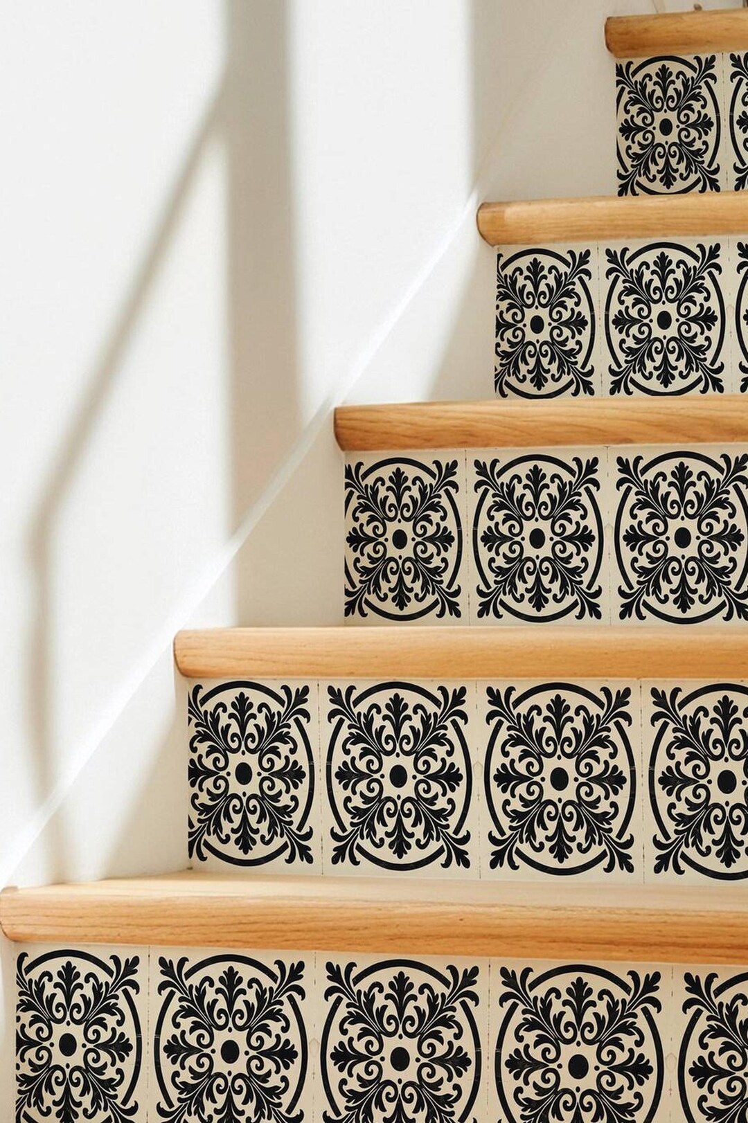 Rococo Acanthus Pattern,stair Riser Stickers,peel and Stick Stair Riser ...