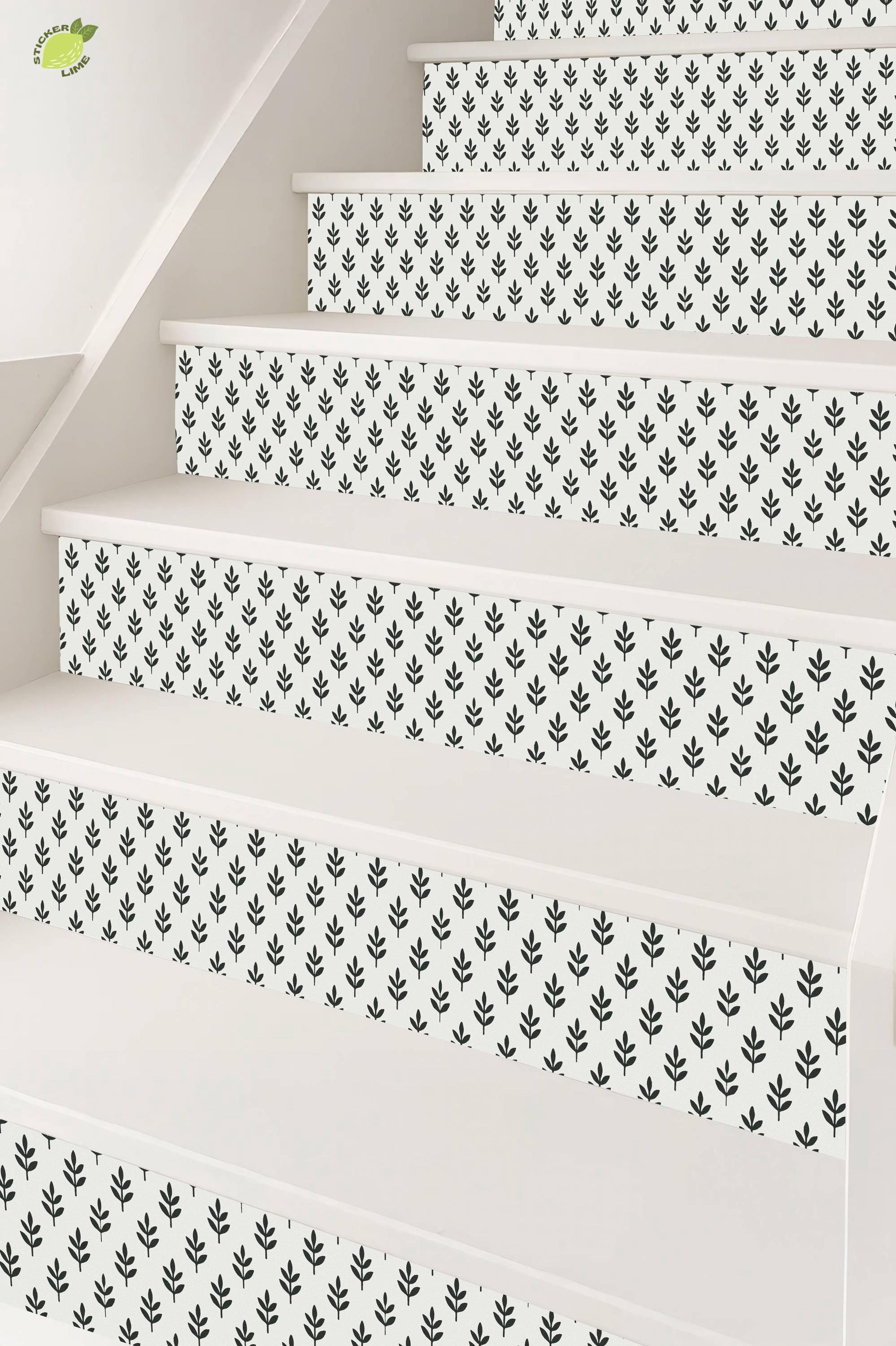 Little Trees Pattern, Stair Riser Stickers – Peel & Stick Vinyl Strips ...