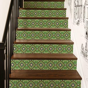 Geo Burst Pattern,stair Riser Stickers,peel and Stick Stair Riser,vinyl ...