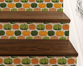 Olive Harvest Lanterns Pattern,Stair Riser Stickers,Peel and Stick Stair Riser,Vinyl Strip Self Adhesive,Easy to Trim,DIY Decor