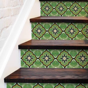 Geo Burst Pattern,stair Riser Stickers,peel and Stick Stair Riser,vinyl ...