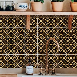 Art-deco parketpatroon, tegelsticker peel & stick, spatwand keuken badkamer, verwijderbare stickers, doe-het-zelf vinyl decoratie huurders - PARTIJ VAN 12