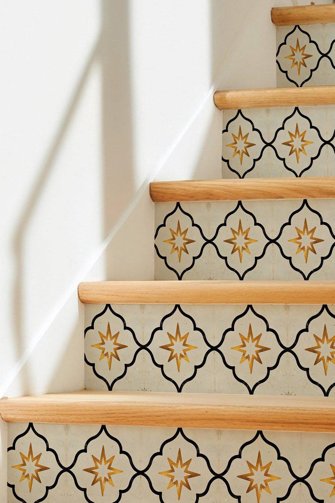 Geo Burst Pattern,stair Riser Stickers,peel and Stick Stair Riser,vinyl ...