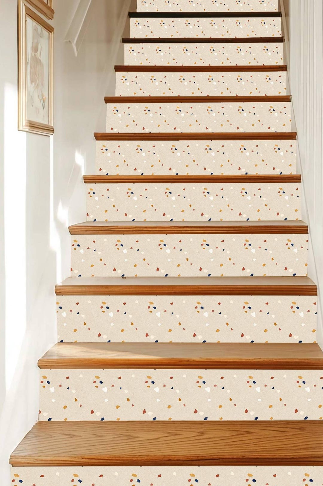 Bold Terrazzo Aggregate Pattern,stair Riser Stickers,peel and Stick ...