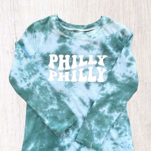 PHILLY PHILLY toddler shirt tie dye kids Philly sports shirt Philadelphia sports fan philly shirt Philadelphia football retro Philly shirt