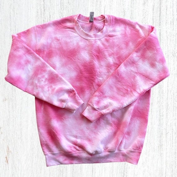 Pink tie dye crewneck sweatshirt hotsell