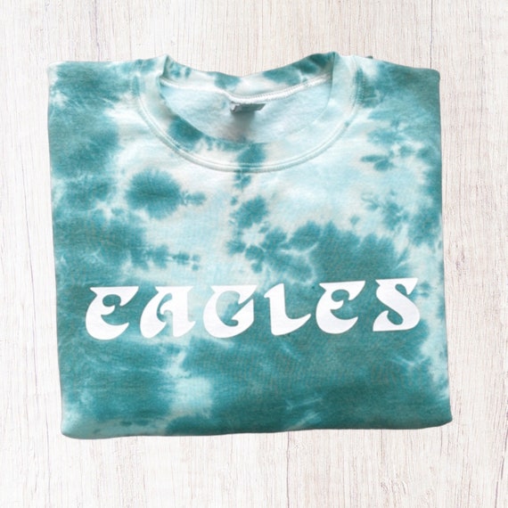 EAGLE Philly Tie Dye Sweatshirt Philly Sports Shirt Philadelphia Sports Fan Old School Eagle Shirt Philadelphia Football Eagle Throwback Etsy