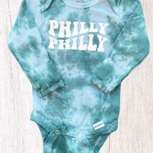 PHILLY PHILLY baby tiedye shirt Philly sports baby bodysuit Philadelphia sports fan philly philly shirt Philadelphia football retro bodysuit