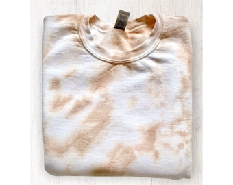 MARBLE sweatshirt | tie dye crewneck | tie dye crewneck sweatshirt | tan tie dye | custom tie dye sweatshirt | marble shirt