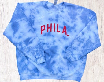 PHILA. Philadelphia baseball & basketball sweatshirt Philadelphia sports shirt Philly sports apparel sports tie dye Philly sweatshirt