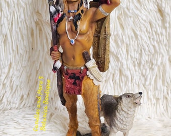 Indian Warrios Statue ~ Native Amerian Statue ~ Estatua de Indio guerrero ~ Santeria ~ Yoruba