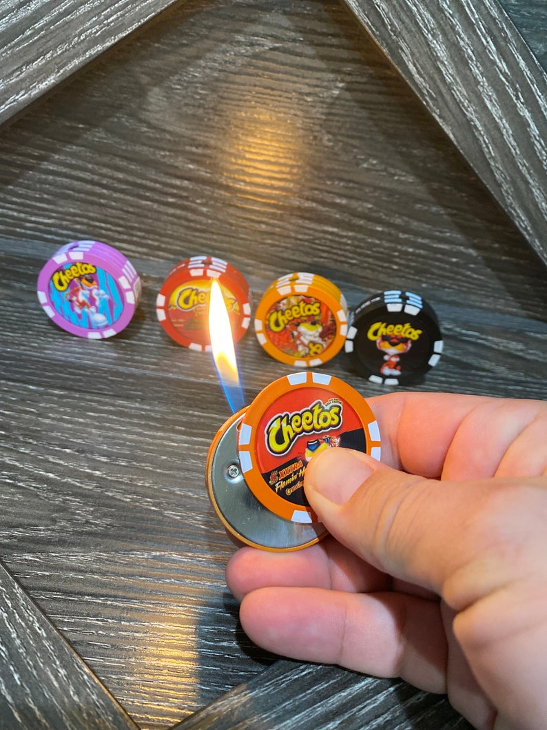 Poker Chip Cheetos Flaming Hot Refillable Torch Flame Inflatable