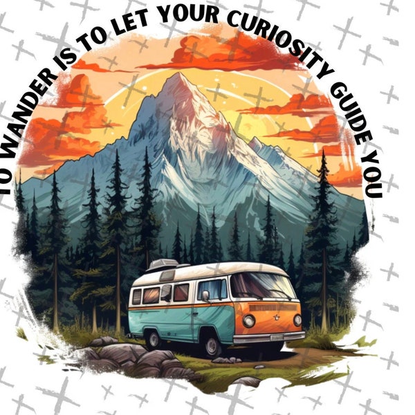 To Wander Is To Let Your Curiosity Guide You Svg | To Wander Svg | To Wander Png | To Wander Is To Svg |Retro Camping Svg