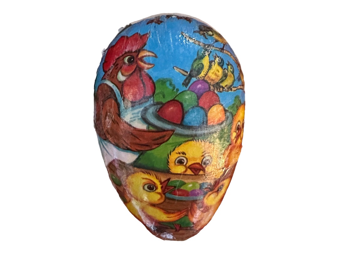 German Vintage Easter Egg Candy Container Arts and Crafts Style Paper