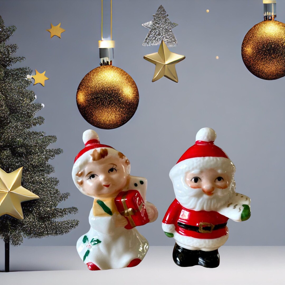 Ceramic Christmas Salt and Pepper Baby Santa and Mrs. Claus Etsy