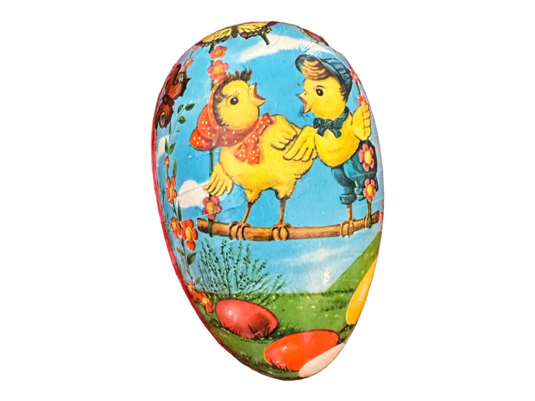 German Vintage Easter Egg Candy Container Arts and Crafts Style Paper