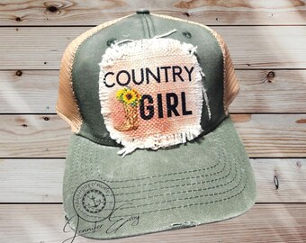 Sunflower Patch Trucker Hat | Pick Hat Color | Boho  display picture 1
