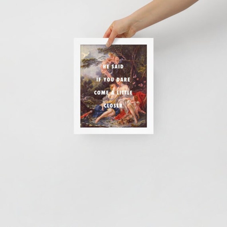 He Said If You Dare Come Closer Portrait Portrait on Canvas Etsy