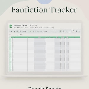 Fanfic Tracker Sheet – Digital Reading Log for Fanfiction | Google Sheets Template